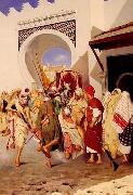 Arab or Arabic people and life. Orientalism oil paintings  536